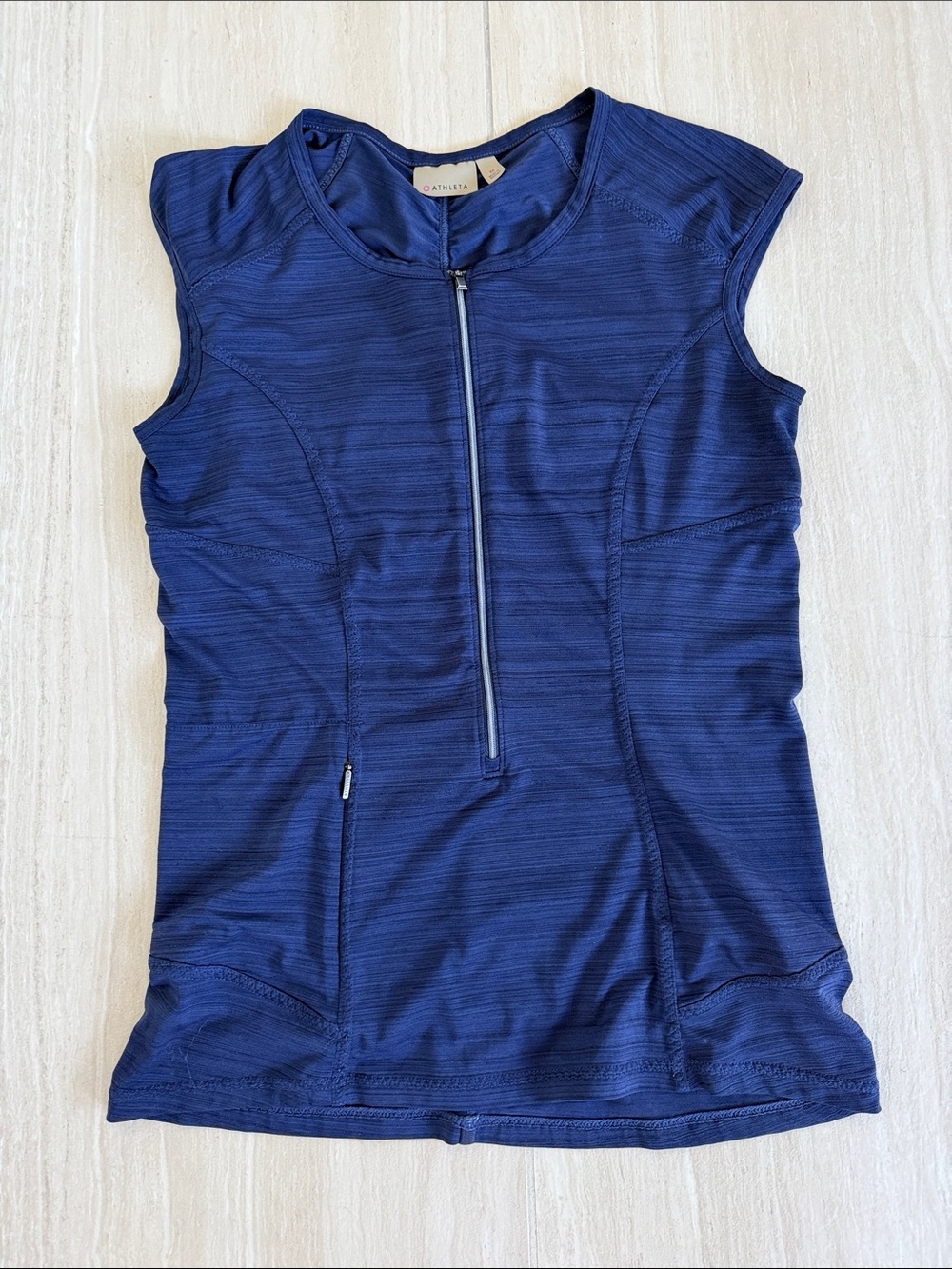 Athleta blue nylon shirt